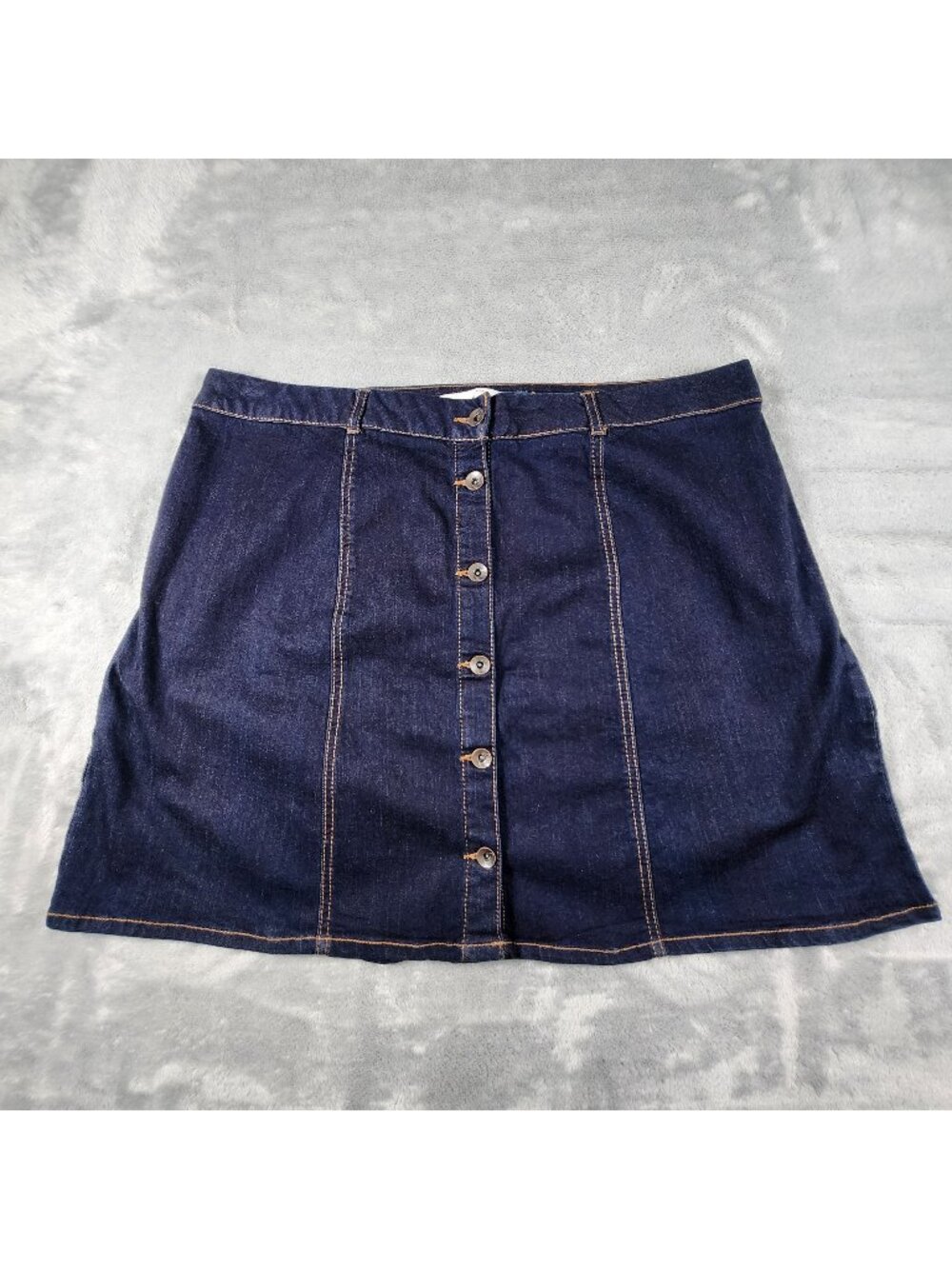 Est 1946 Button Front Jean Skirt 18W Dark Wash Denim Western Coastal Cowgirl
